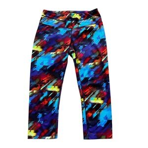 Athleta Pants Women's Size S Athletic‎ Capri Leggings Colorburst Sonar Yoga